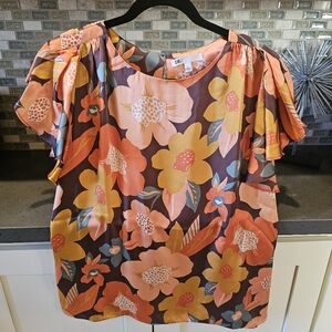 Floral Satin Top